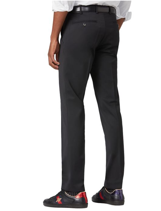 Meyer Bonn pantalon flatfront wol zwart