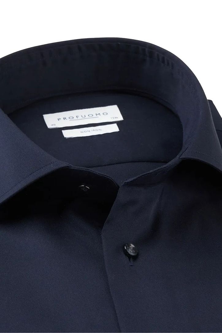 Profuomo strijkvrij overhemd donkerblauw slim fit