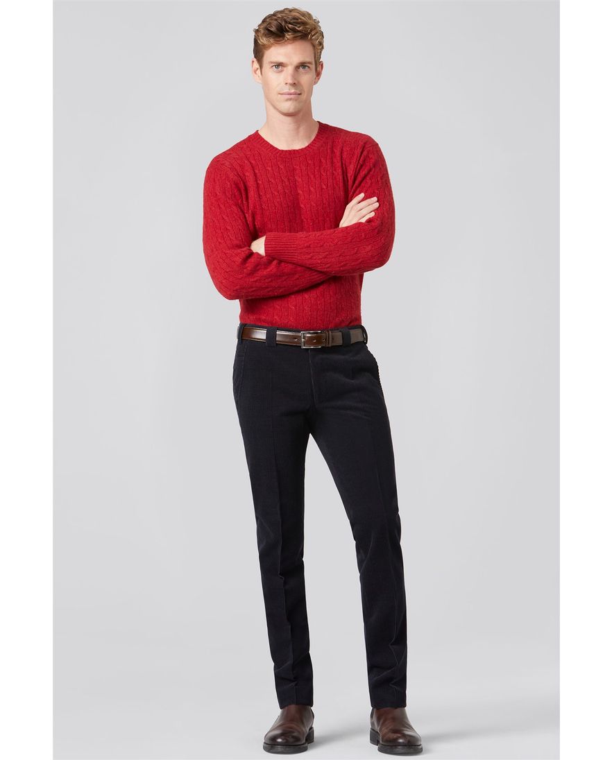 Meyer wolcord pantalon Roma marine corduroy