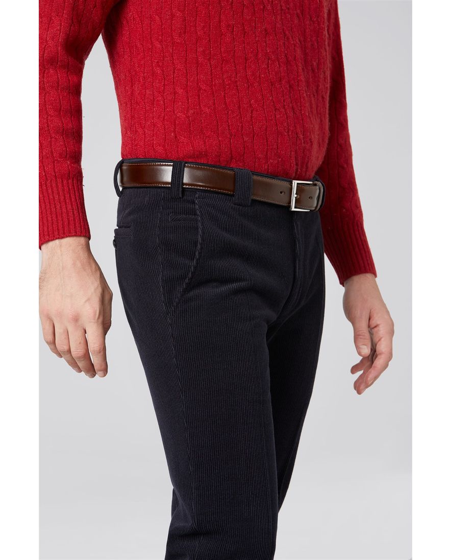 Meyer wolcord pantalon Roma marine corduroy