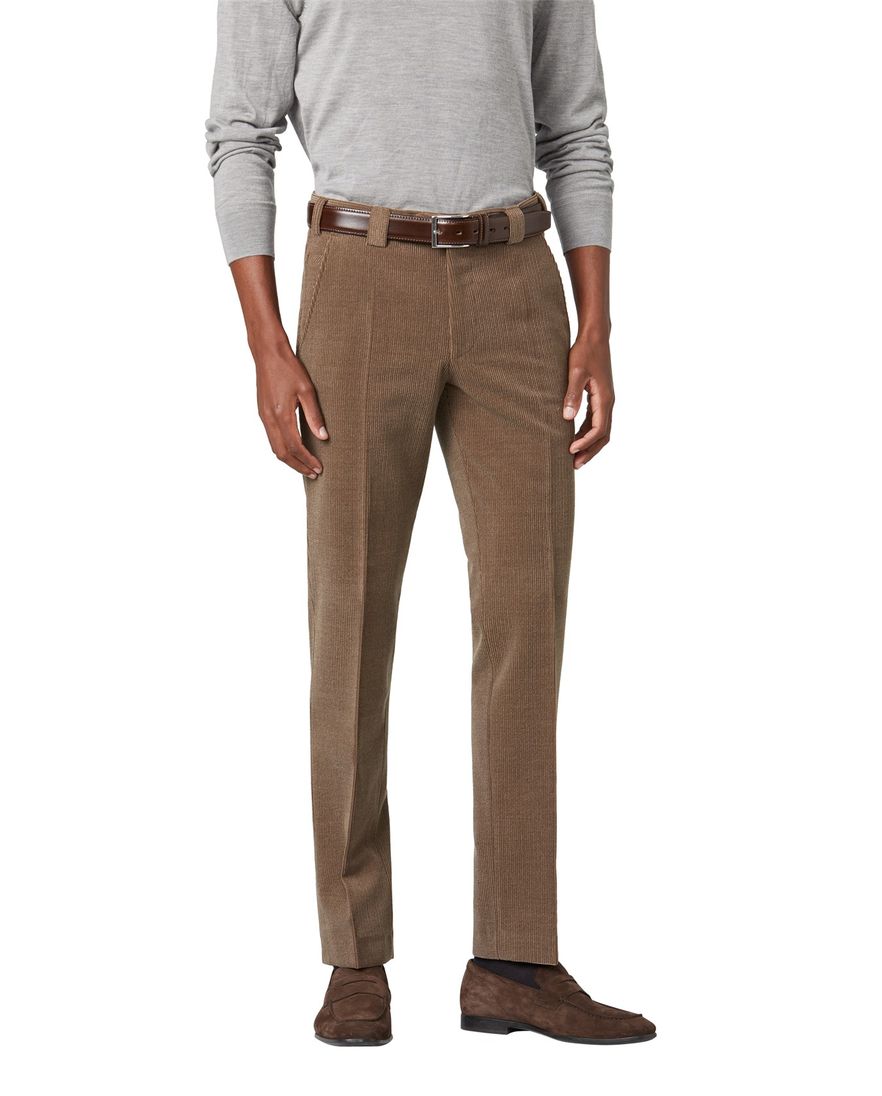 Meyer wolcord broek camel Roma