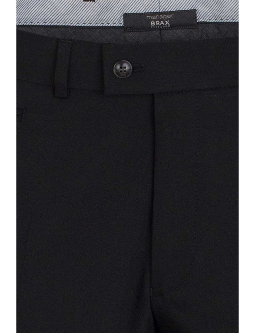 Brax pantalon Enrico wol zwart