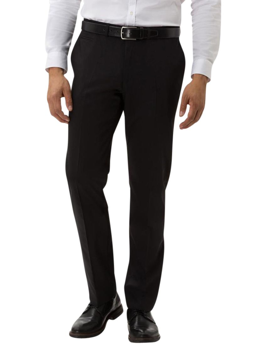 Brax pantalon Enrico wol zwart