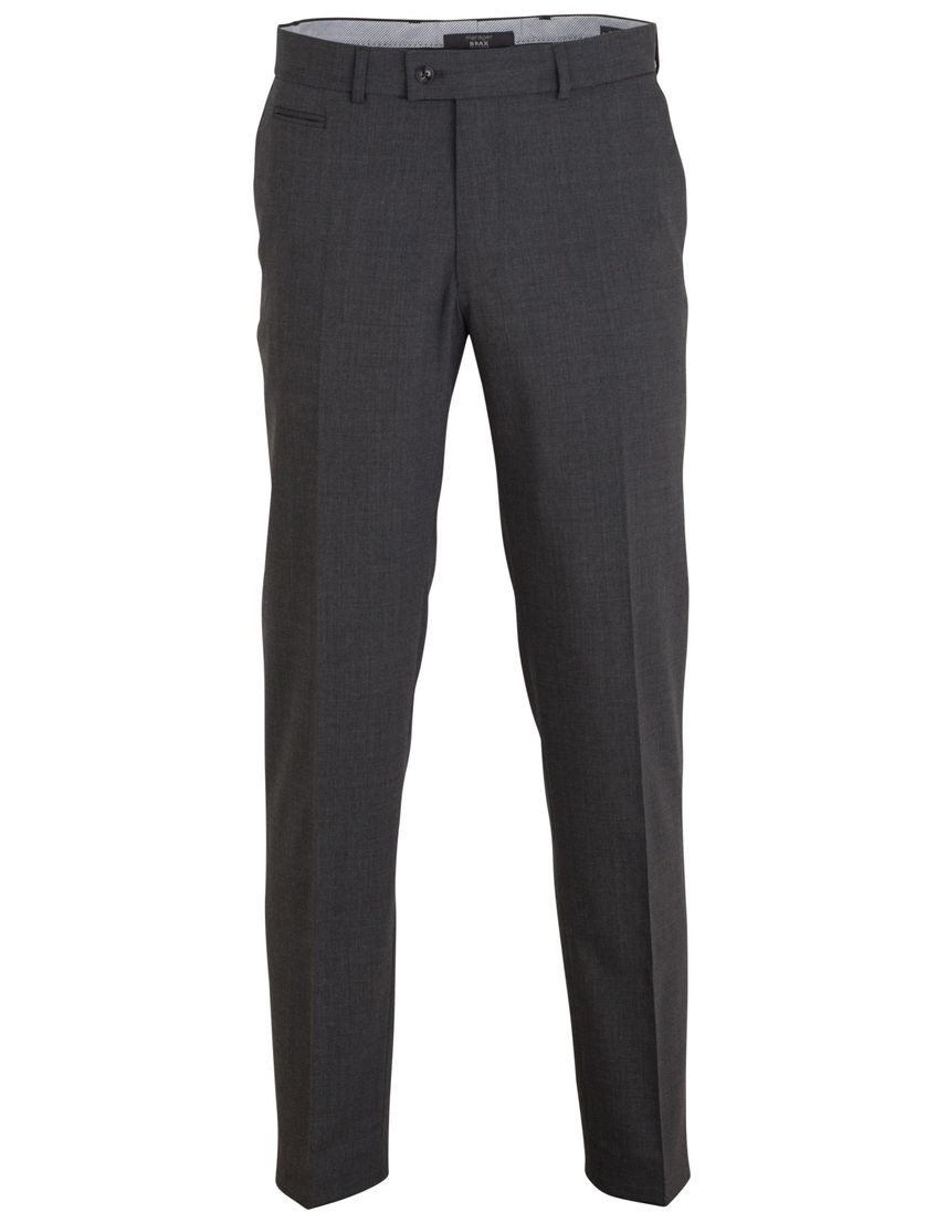 Pantalon Brax donkergrijs wol model Enrico