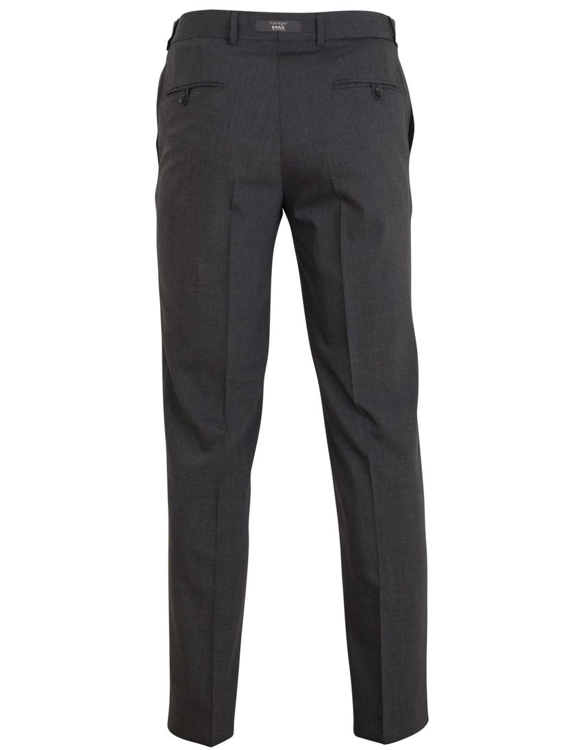 Pantalon Brax donkergrijs wol model Enrico