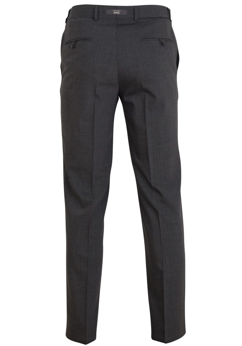 Pantalon Brax donkergrijs wol model Enrico