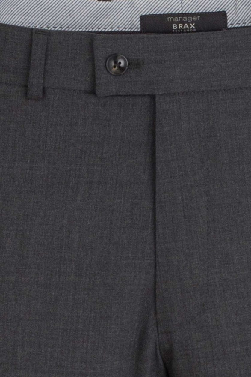 Pantalon Brax donkergrijs wol model Enrico