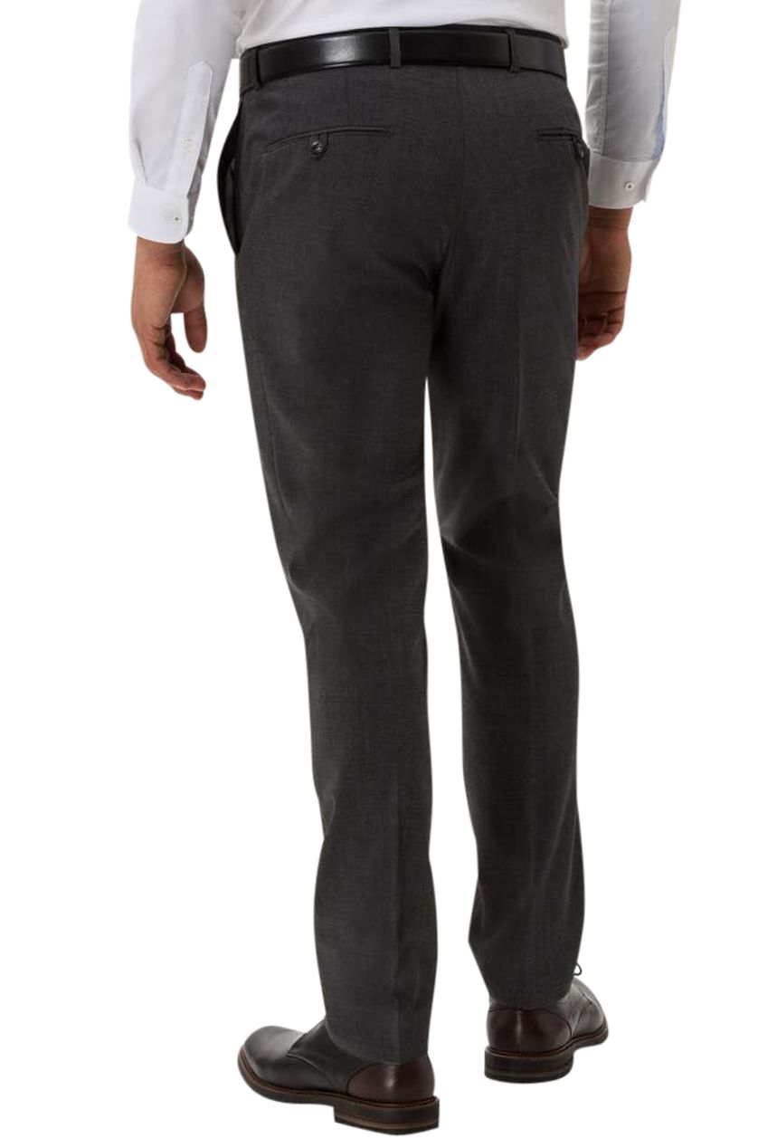 Pantalon Brax donkergrijs wol model Enrico