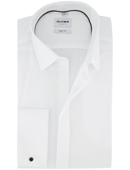 Olymp Body Fit overhemd dubble manchet wit