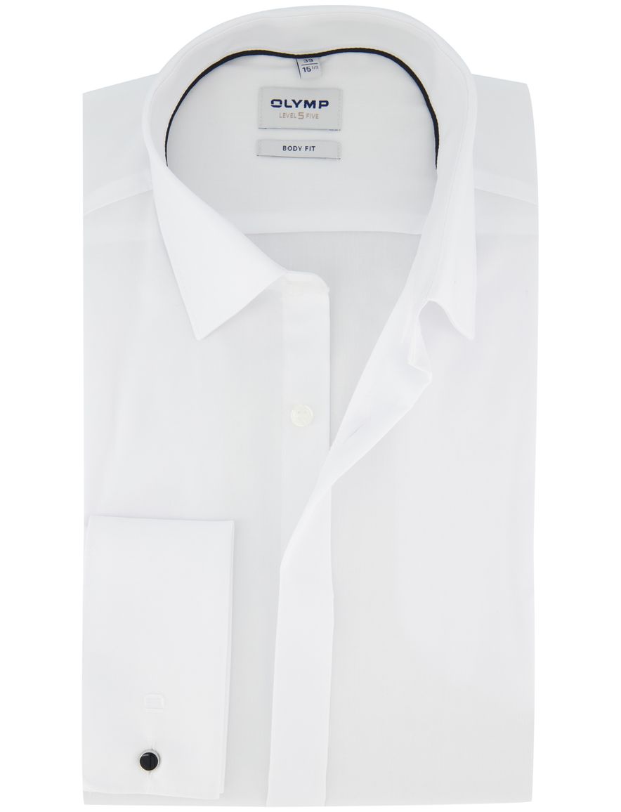 Olymp Body Fit overhemd dubble manchet wit