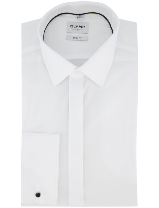 Olymp Body Fit overhemd dubble manchet wit