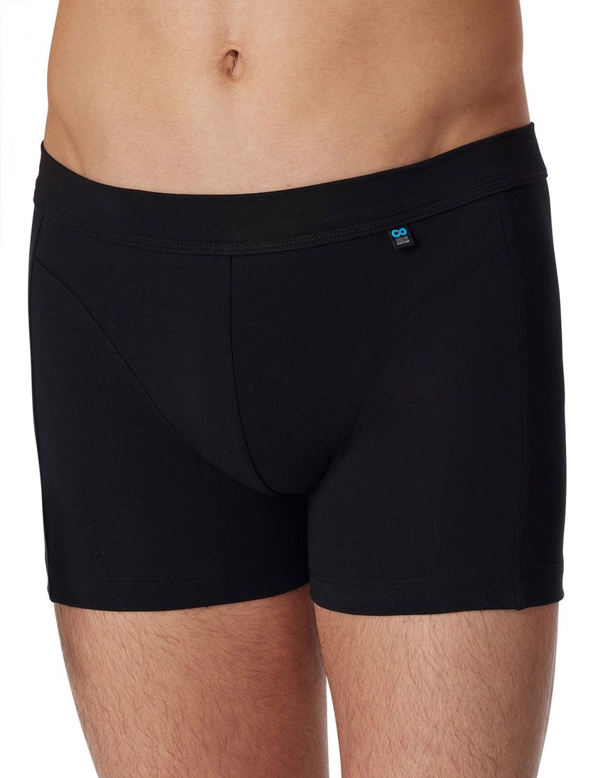 Schiesser boxershort Long Life Cotton effen zwart