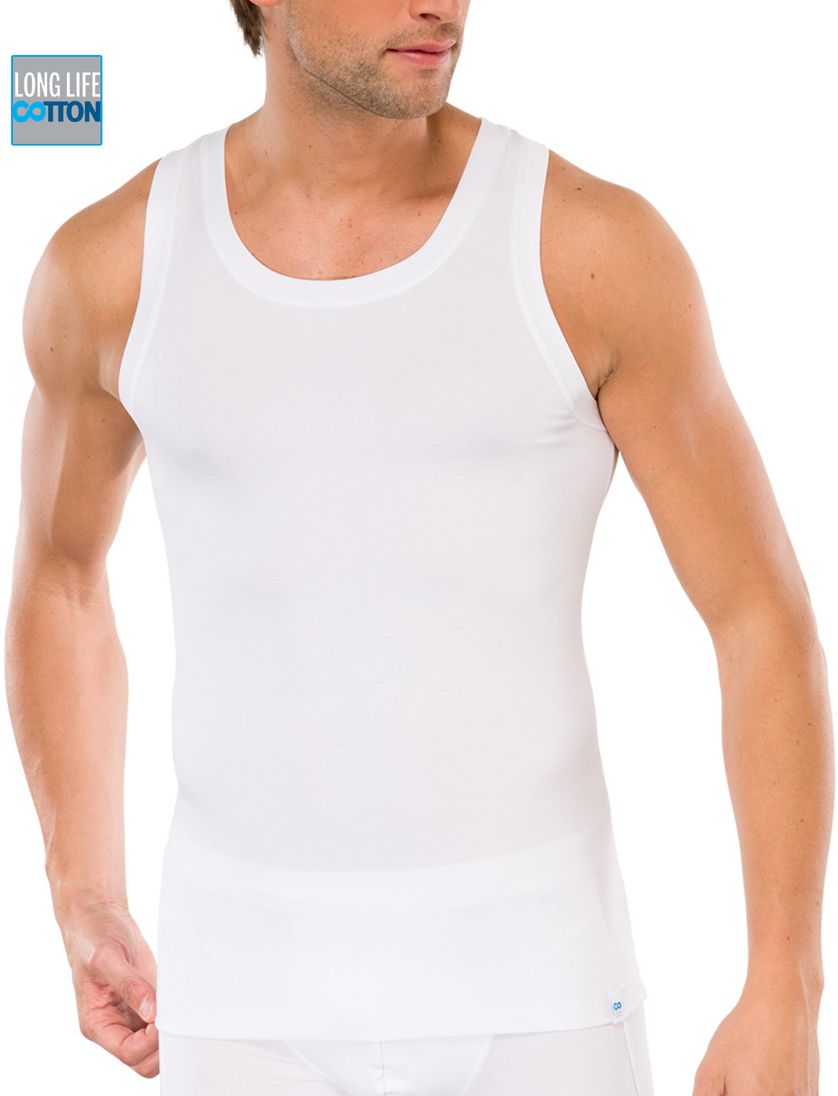 5=4 Singlet Schiesser long life cotton wit