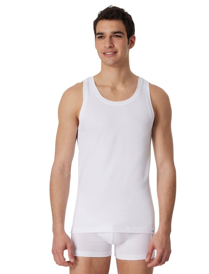 5=4 Singlet Schiesser long life cotton wit