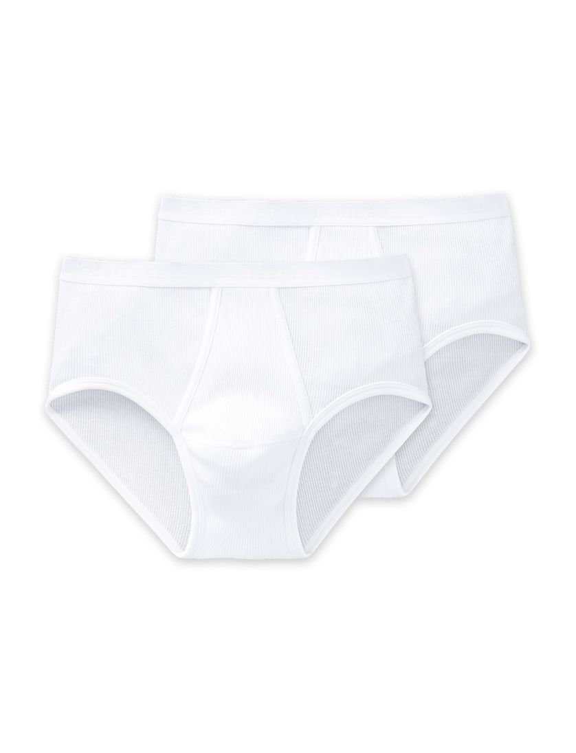 5=4 Schiesser Original slip doppelripp wit 2-pack