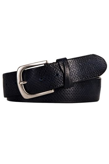 Profuomo Profuomo riem effen donkerblauw structuur