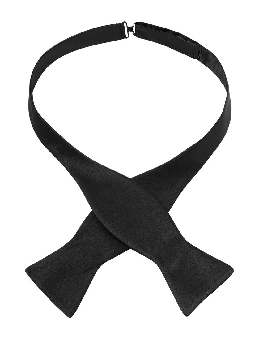 Profuomo strik zwart zelfstrikker