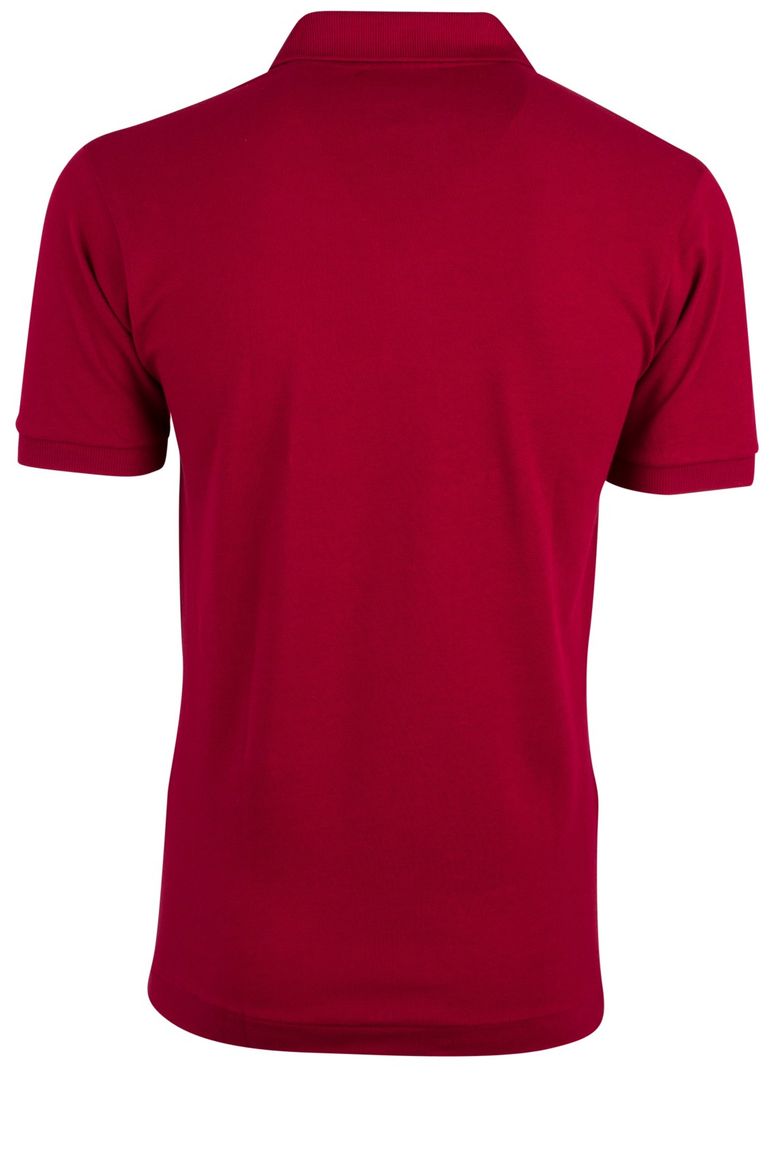 polo Lacoste rood effen katoen wijde fit