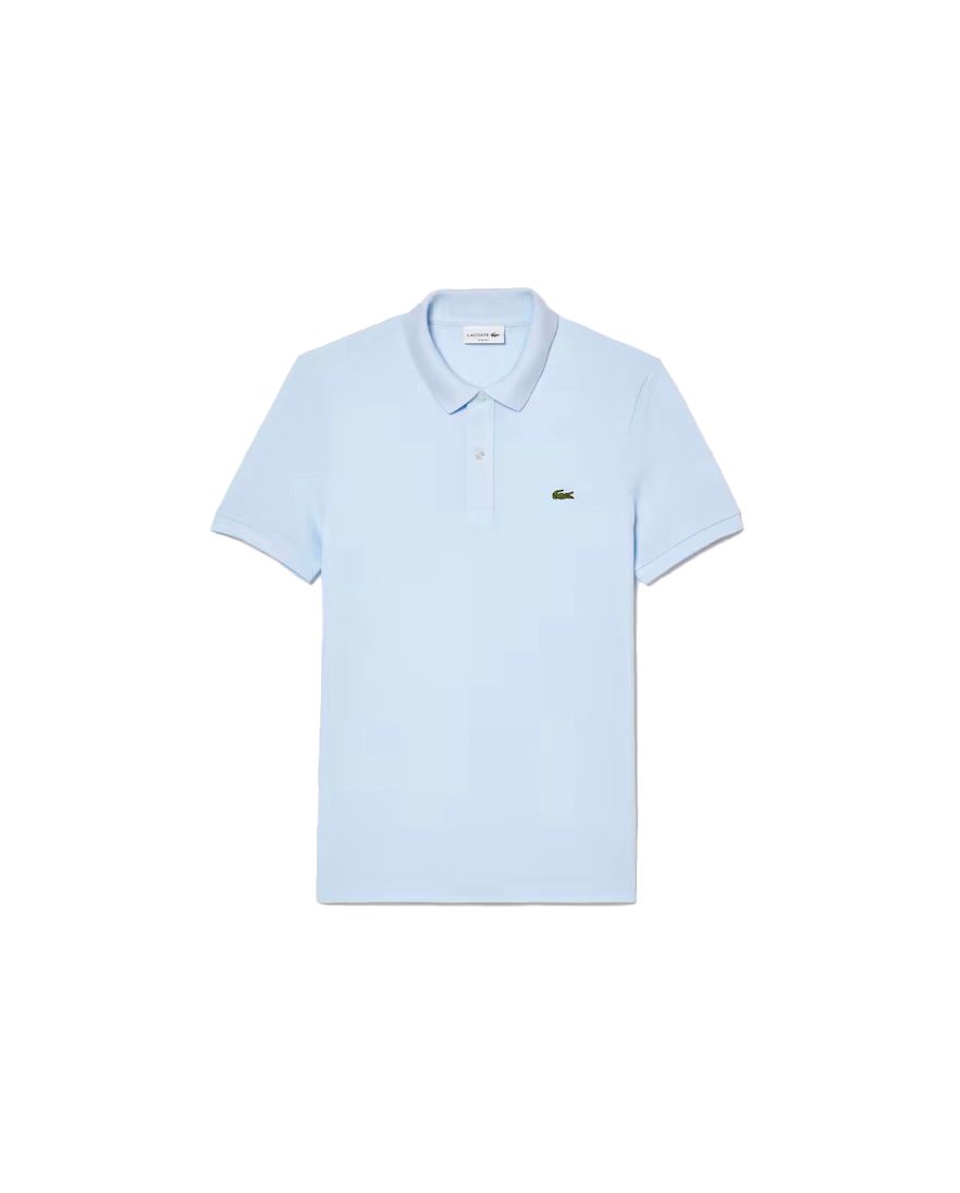 Lacoste polo wijde fit lichtblauw effen katoen