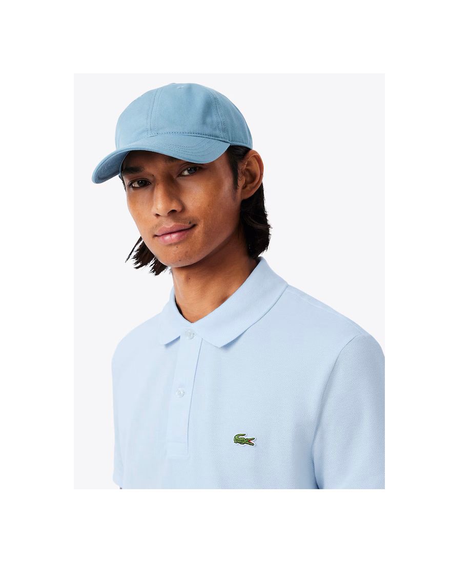 Lacoste polo wijde fit lichtblauw effen katoen
