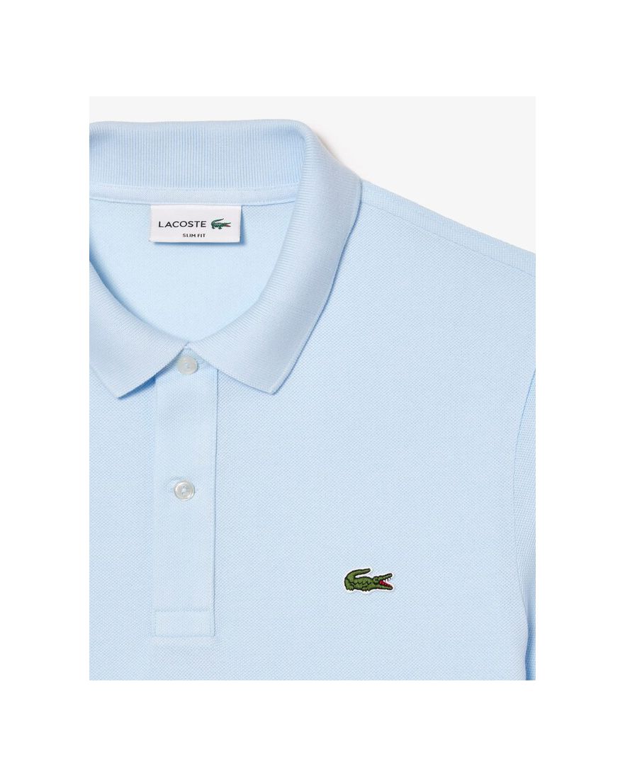 Lacoste polo wijde fit lichtblauw effen katoen
