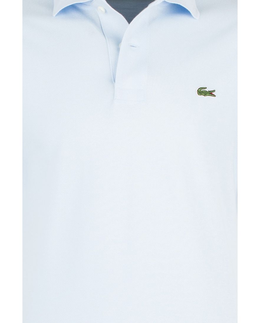 Lacoste polo wijde fit lichtblauw effen katoen