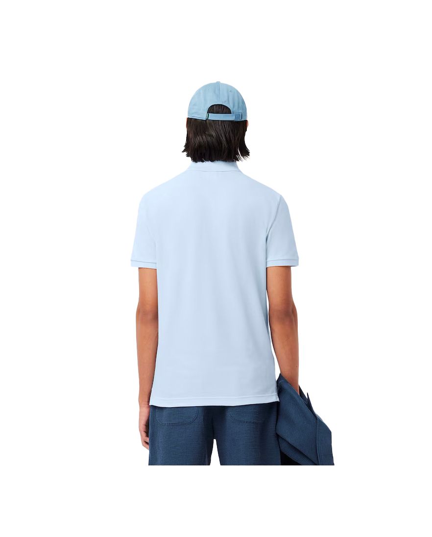 Lacoste polo wijde fit lichtblauw effen katoen