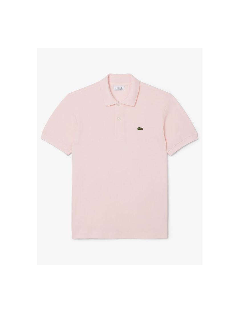 Lacoste polo roze effen katoen wijde fit