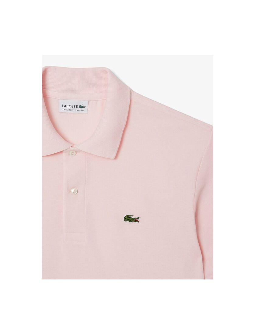Lacoste polo roze effen katoen wijde fit