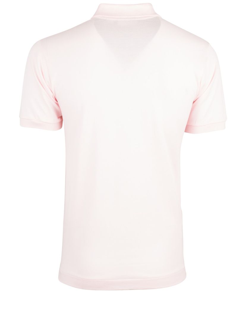 Lacoste polo roze effen katoen wijde fit