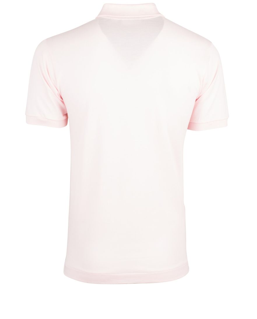 Lacoste polo wijde fit roze effen katoen