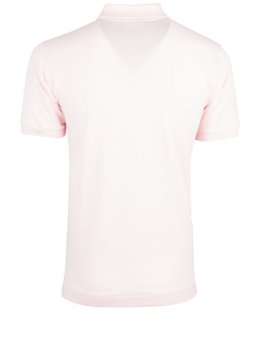 polo Lacoste roze effen katoen wijde fit