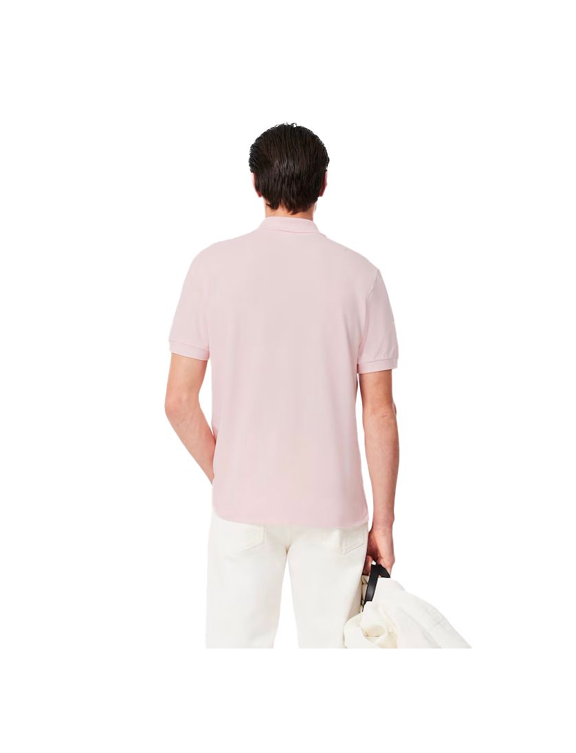 Lacoste polo roze effen katoen wijde fit