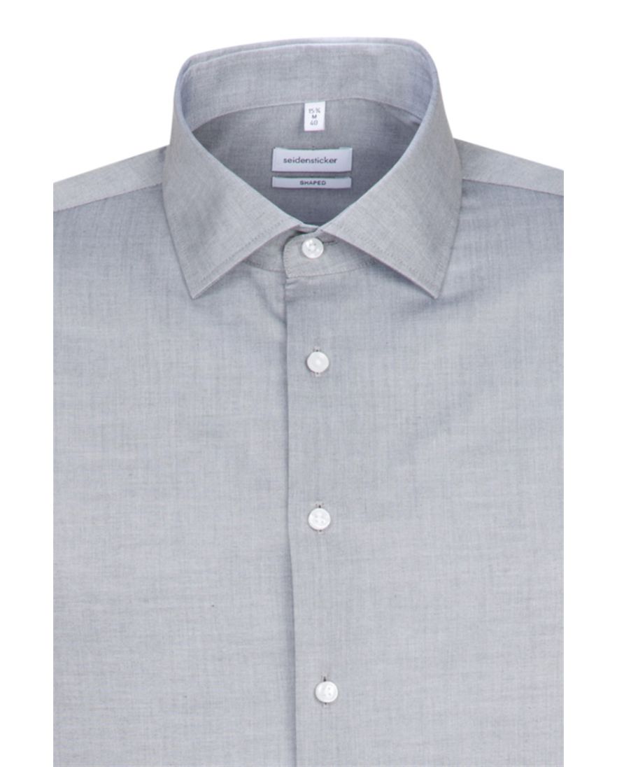Seidensticker Shaped shirt grijs chambray
