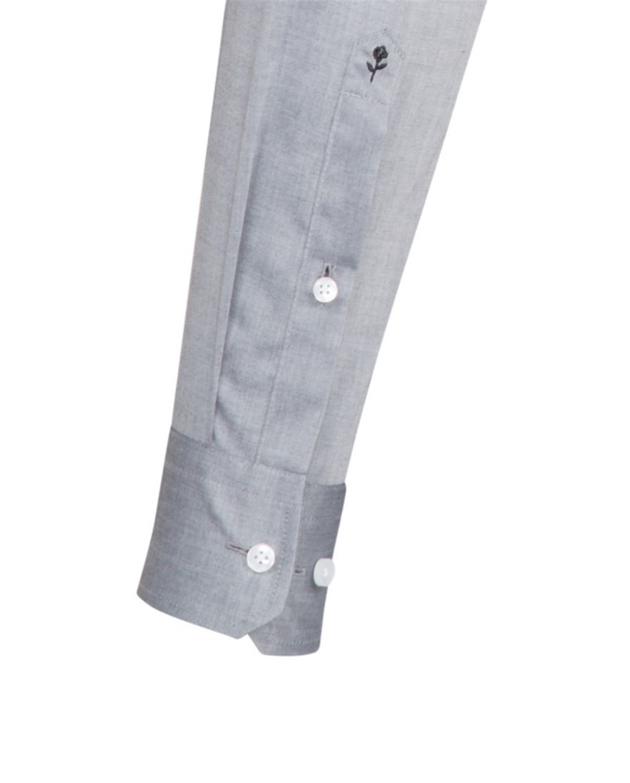 Seidensticker Shaped shirt grijs chambray
