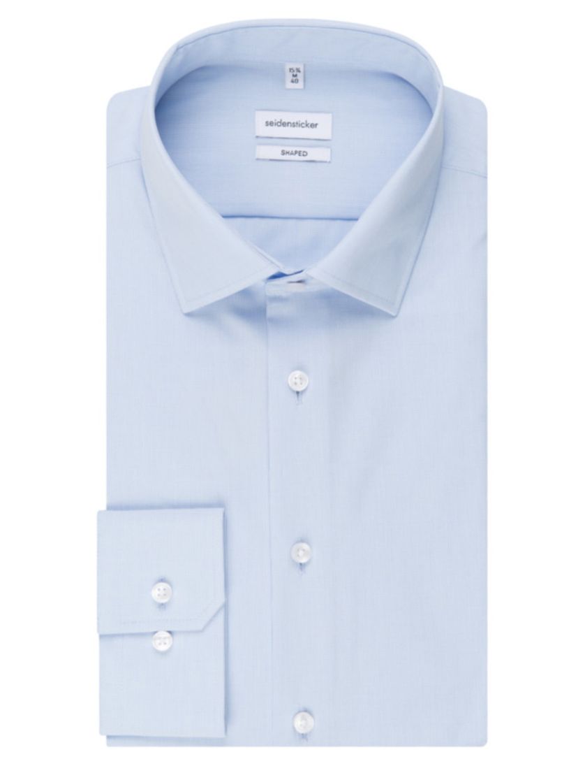 Seidensticker lichtblauw overhemd Shaped