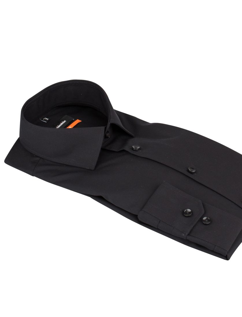Seidensticker Slim overhemd zwart