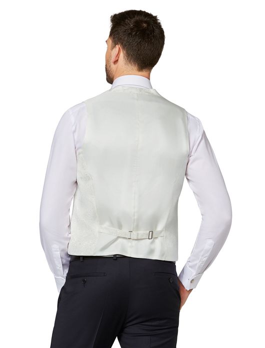 Digel gilet Lambert wit geprint