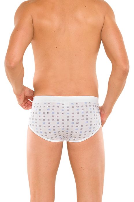 5=4 Schiesser Essentials slip wit motief 2-pack katoen