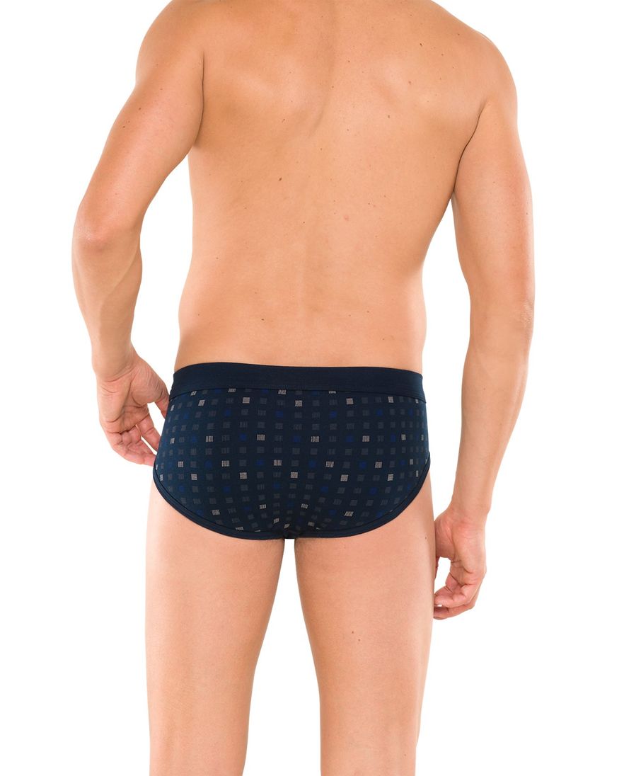 5=4 Schiesser Essentials slip donkerblauw motief 2-pack katoen