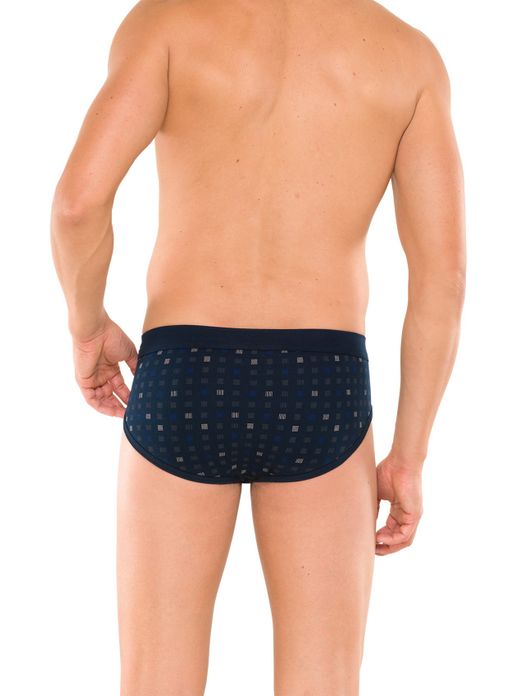 5=4 Schiesser slip donkerblauw motief 2-pack