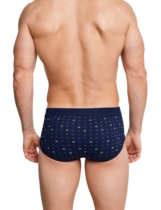 5=4 Schiesser Essentials slip donkerblauw motief 2-pack katoen