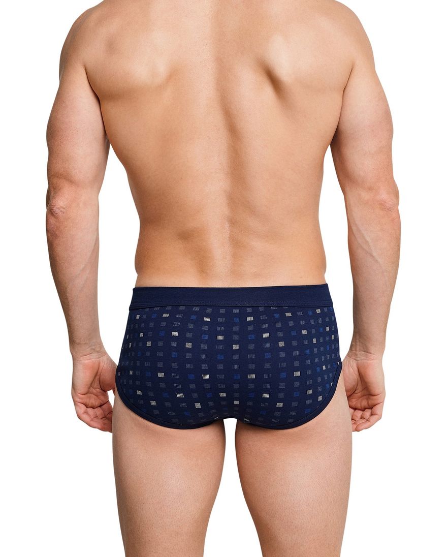 5=4 Schiesser Essentials slip donkerblauw motief 2-pack katoen