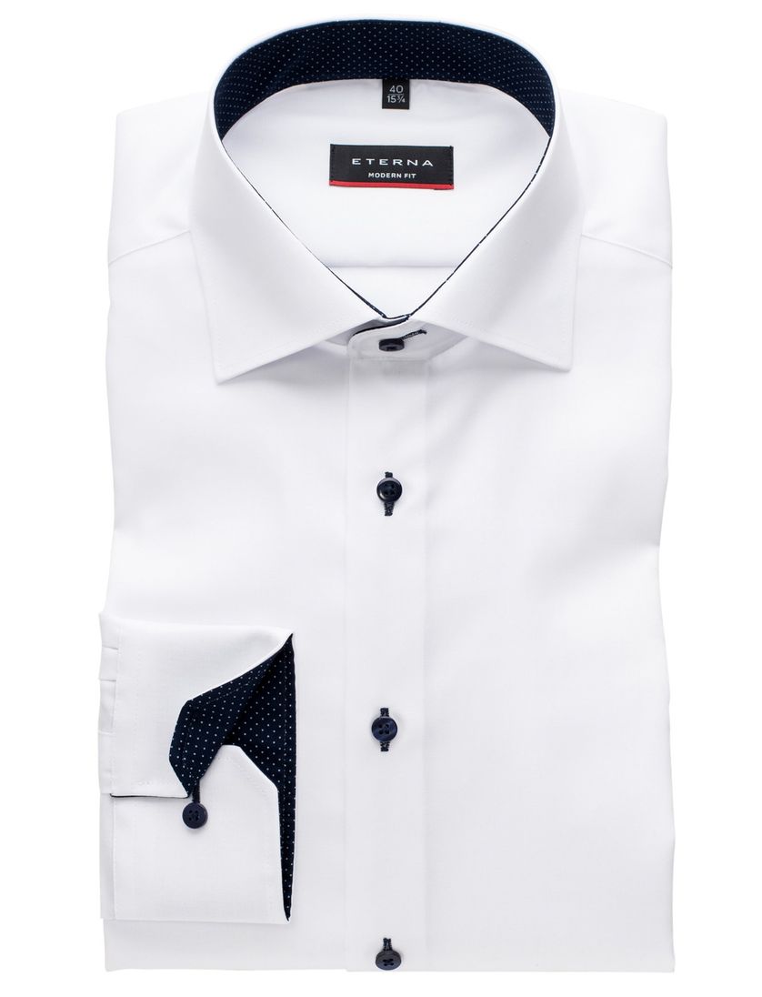 Eterna modern fit overhemd wit mouwlengte 7