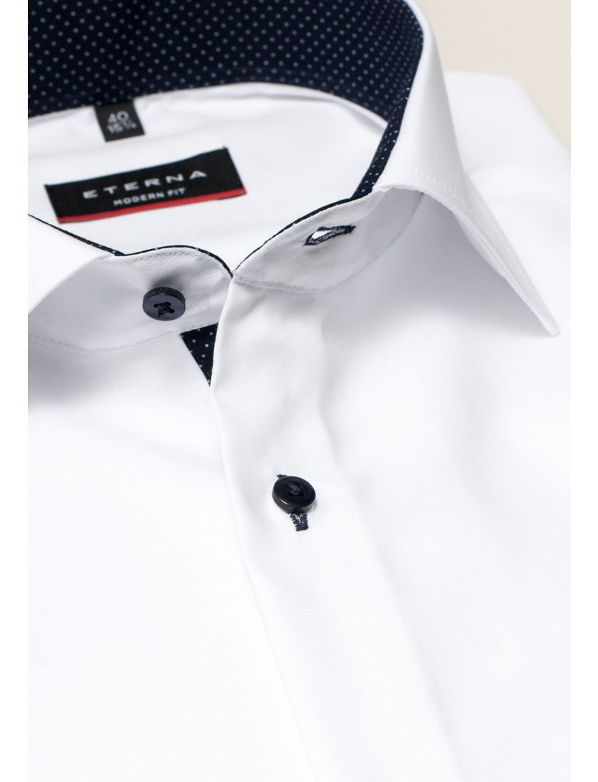 Eterna modern fit overhemd wit mouwlengte 7