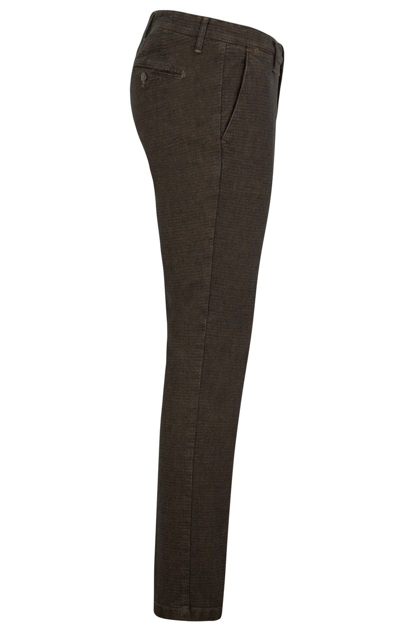 Four.ten Industry chino bruin melange slim fit