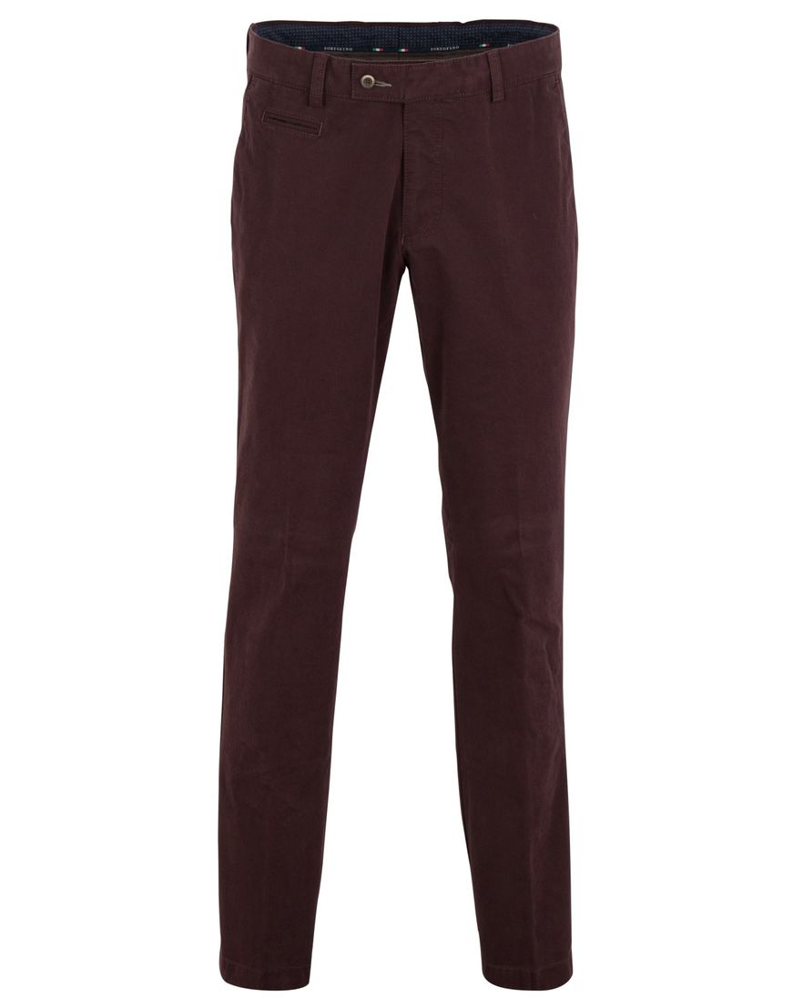 Broek Portofino aubergine slim fit