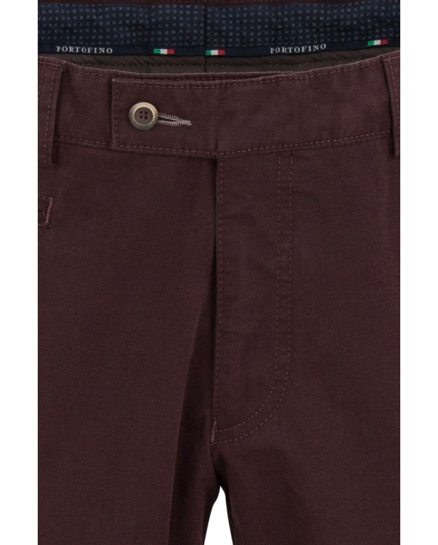 Broek Portofino aubergine slim fit