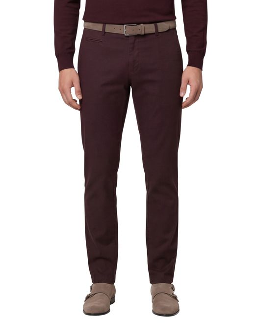 Broek Portofino aubergine slim fit