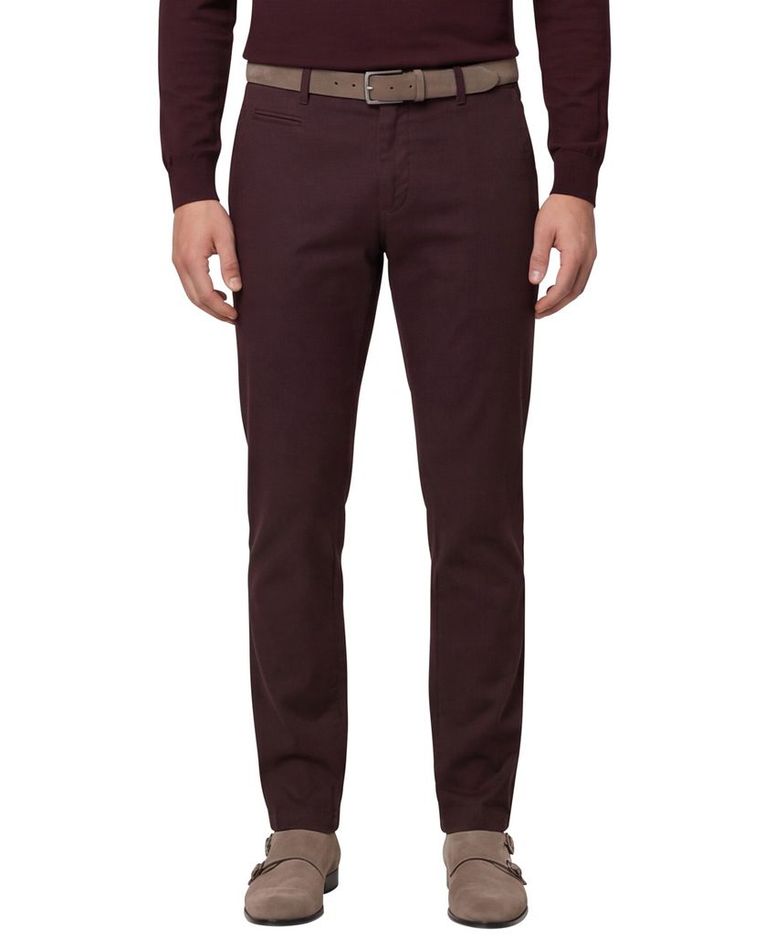 Portofino slim fit chino aubergine Ghibli
